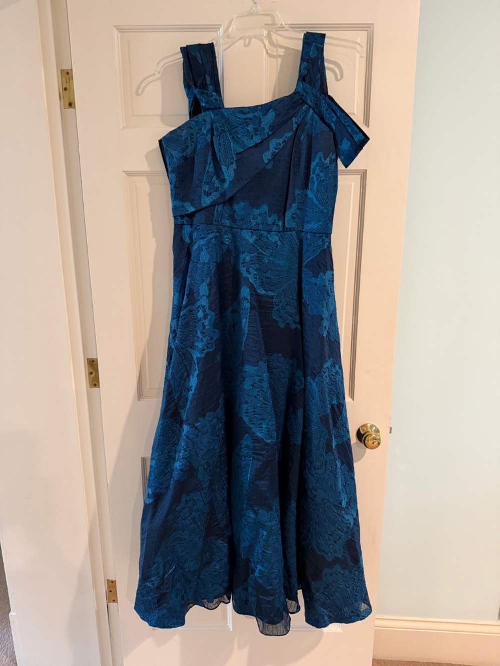 Carmen Marc Valvo Navy Dress with Red Label